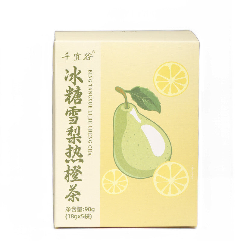 Rock Sugar Snow Pear Healthy Fruit Tea -Freeze-Dried Fruit Slices-Hot Orange Tea