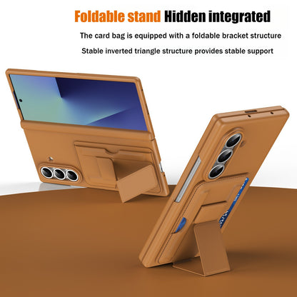 Suitable for Samsung zfold 7 FOLD6 folding card holder with full anti drop shell
