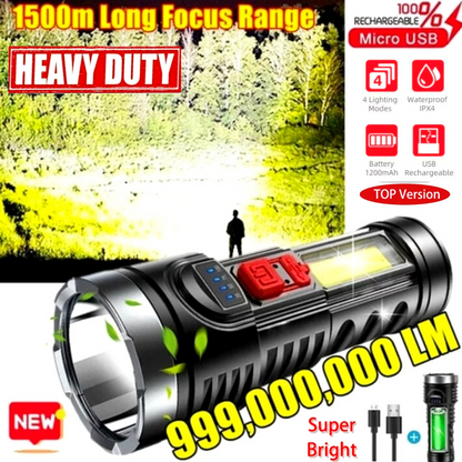 Lamparas de mano recargables led linternas alta potencia 1000000 lumens potente