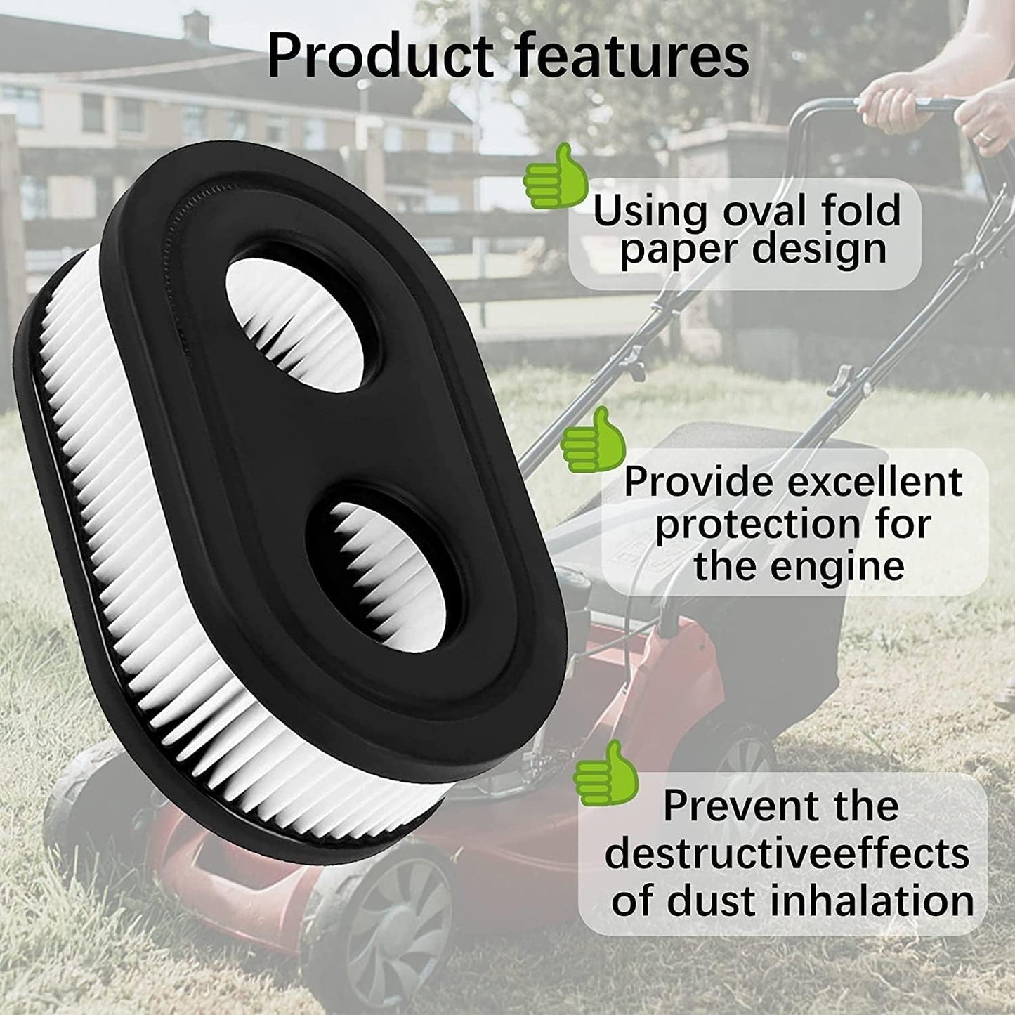 3PCS Air Filter Kits for Briggs And Stratton 798452 593260 5432 5432K Lawn Mower
