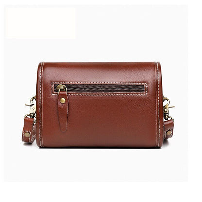 Vintage Sling Purse Genuine Leather Handbag Shoulder Messenger Bags 14*18*9 CM