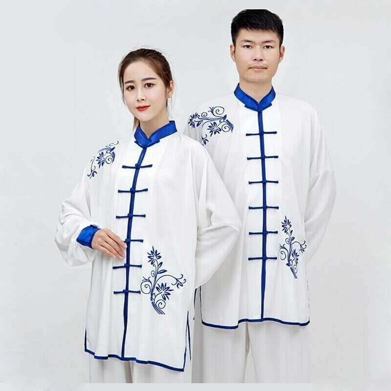 Women Men Cotton Tai Chi Set Embroidery Loose Chinese Kung Fu Suit Martial Art