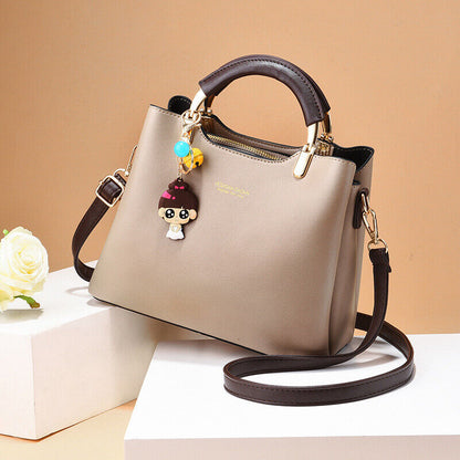 Women's PU Leather Shoulder Bag Handbag Tote Purse Crossbody Messenger Satchel