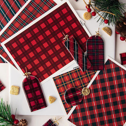 Clay Making Decal Ceramic Transfer Paper Christmas Striped Plaid DIY Jewelry Kit