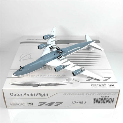 1:400 JC Wings Qatar Amiri Flight BOEING B747-8 Passenger Airplane Diecast Model