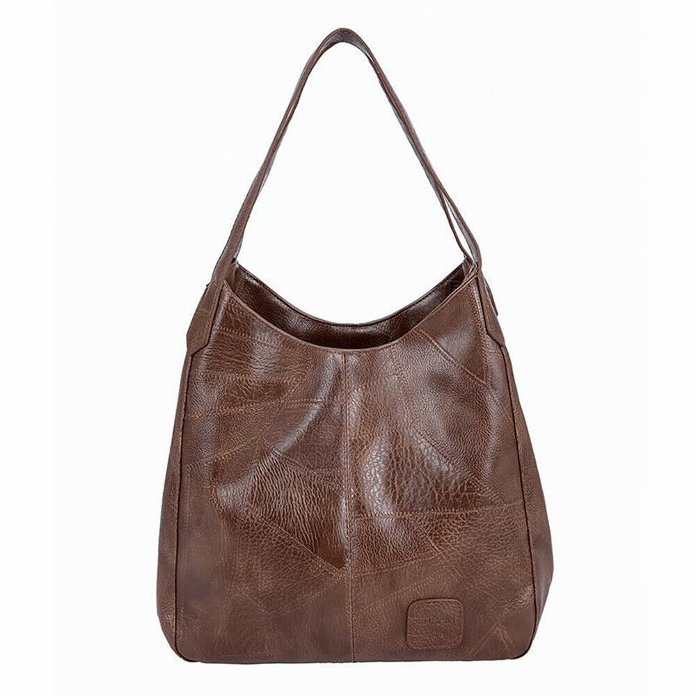 Women Designer Leather Shoulder Bag Large Capacity Ladies Handbag Hobo Tote