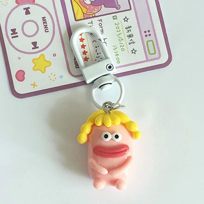 Sausage Big Mouth Monster Key Chain Doll Pendant Key Ring Charms Car Bag Decor