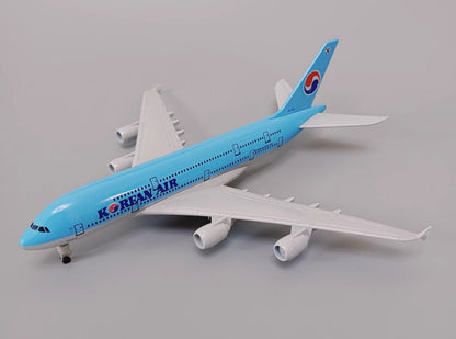 20CM KOREAN AIR AIRBUS A380-800 HL7621 Passenger Aircraft Diecast Airplane Model