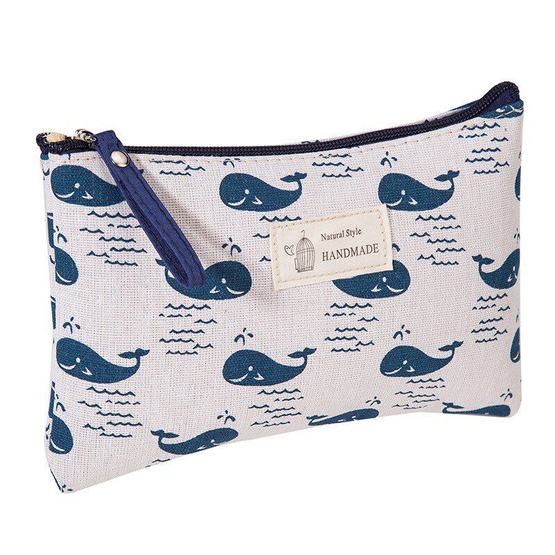 Travel Makeup Bag Organizer Plant Print Makeup Bag Wash Bag Pouch 20*8cm/21*13cm