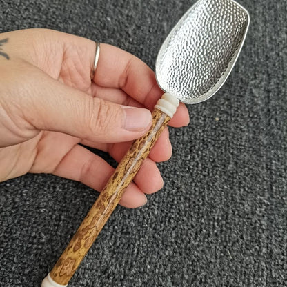 Meilu Bamboo Tea Scoop Handmade Natural Spotted Bamboo Tea Accessory For Tea