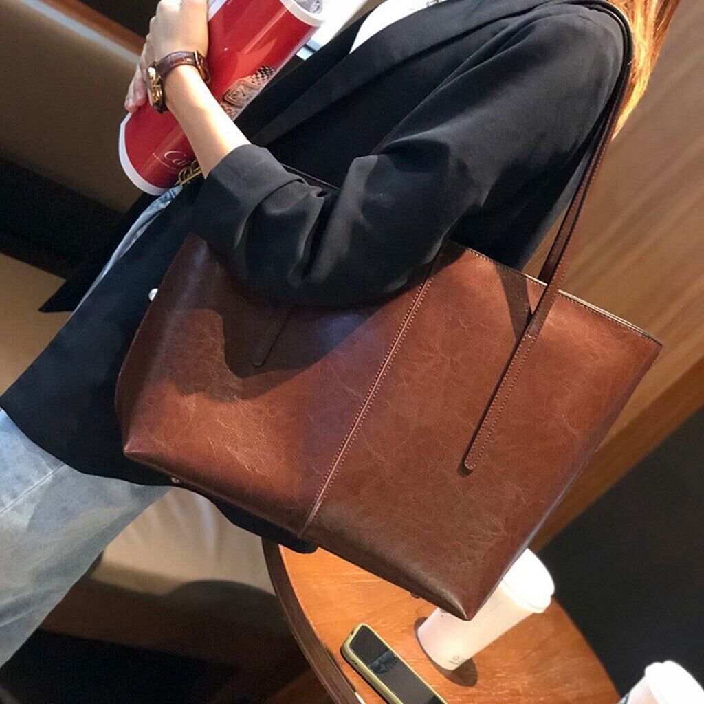 Genuine Leather Handbag Women Office Female Tote Big Shoulder Bags