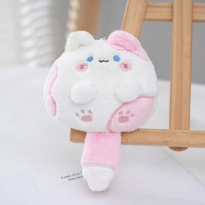 Kawaii Cat Plush Doll Pendant Cute Soft Stuffed Keychain Lovely Bag Decoration