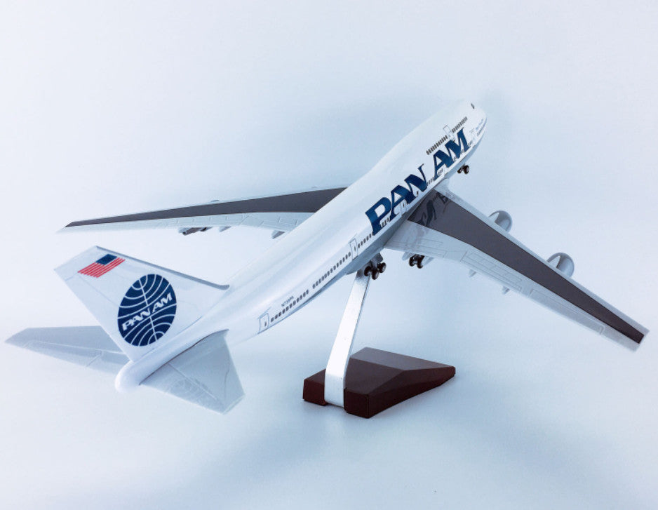 1:150 47CM PAN AM BOEING 747-400 Airplane Landing Gear Resin Aircraft Model
