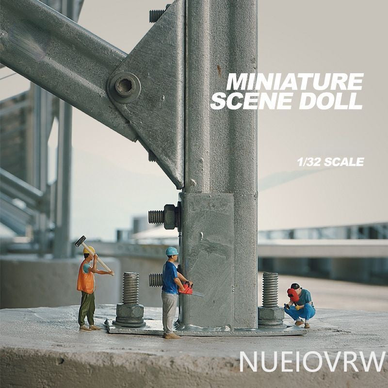 1/32 Worker Micro Figure Model Miniature Model Scene Display Prop Model