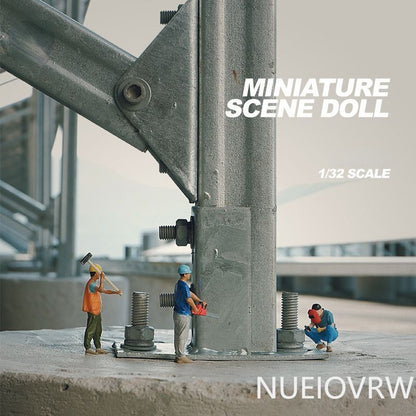 1/32 Worker Micro Figure Model Miniature Model Scene Display Prop Model
