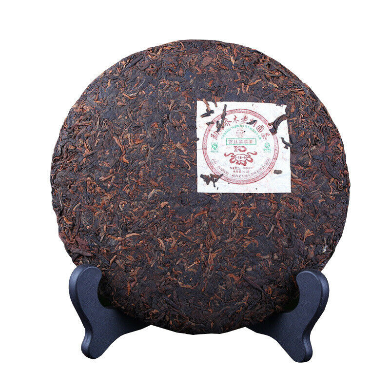 Pu-erh Tea Ripe Cake Black Tea Gold Award Yunnan MengHai Arbor Tree Pu'er 357g