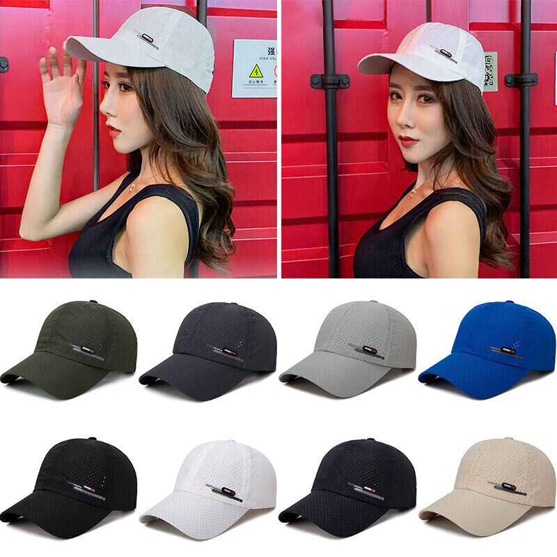 Unisex Breathable Mesh Hat Snapback HatAdjustable Quick Drying Hats Baseball Cap