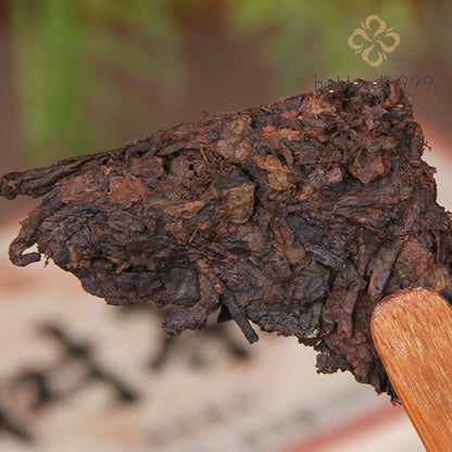 500g Ripe Pu'er Tea Brick Yunnan Menghai Old Tree Camphor Aroma Aged Leaf Tea