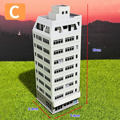 1:150 N Scale Train Railway Modern Scene Office Building Model Toys