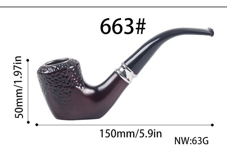 New Handmade Old Style Smoking Pipe with Filter Cleaning Metal Bowl Portable