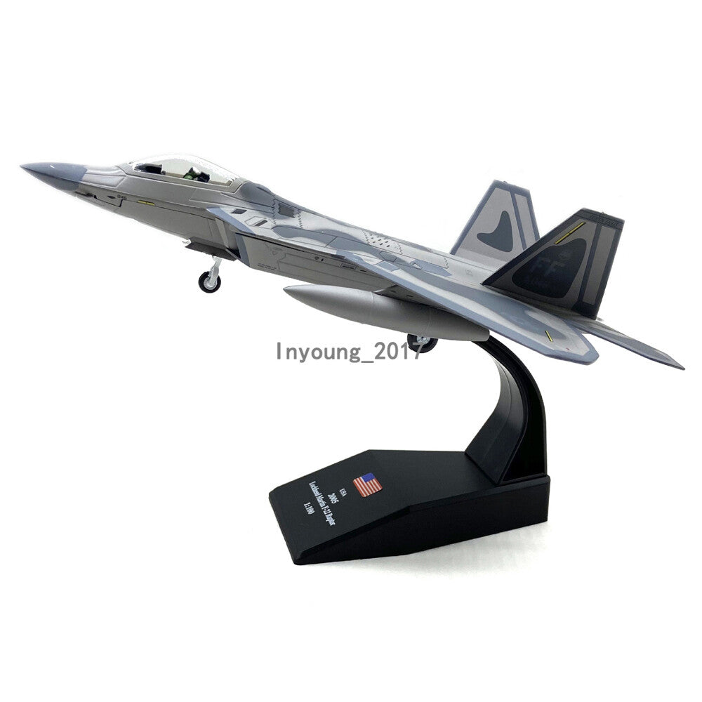 1/100 Lockheed Martin F-22 Raptor Fighter Plane Model Diecast Airplane Model