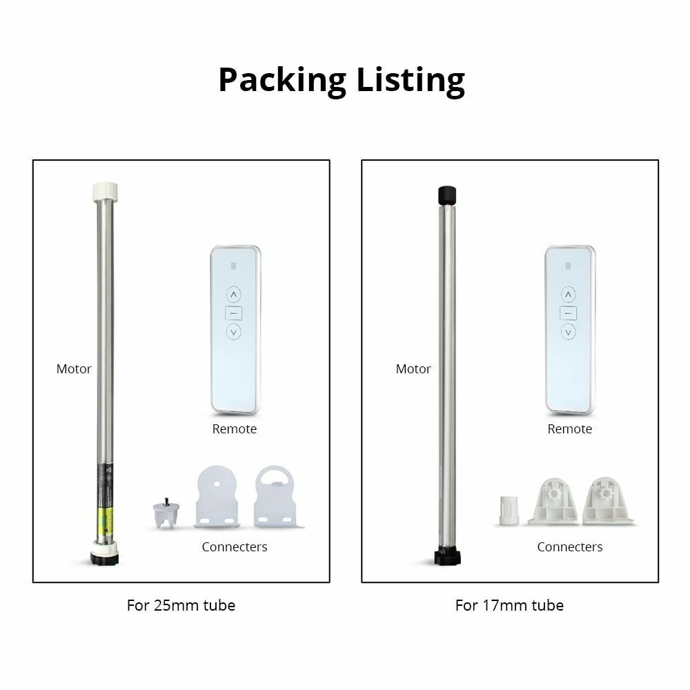 Roller Blind Motor USB Rechargeable 17mm 25mm Tube Motorized Electric Shade 2m