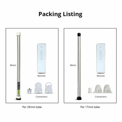 Roller Blind Motor USB Rechargeable 17mm 25mm Tube Motorized Electric Shade 2m