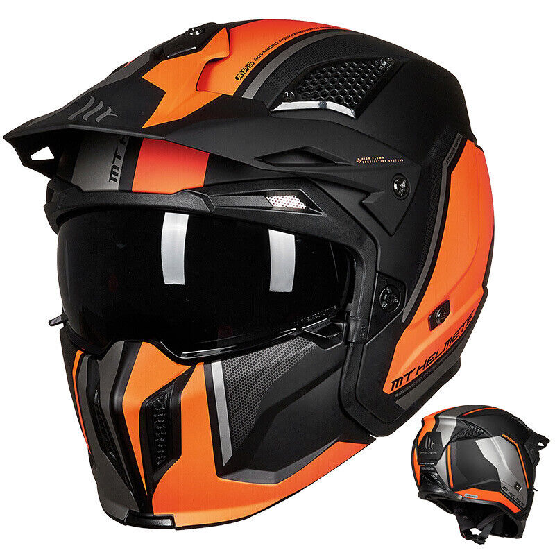Motorcycle Modular Open Face Full Face Helmet Retro Street Bikes Full Helmet DOT