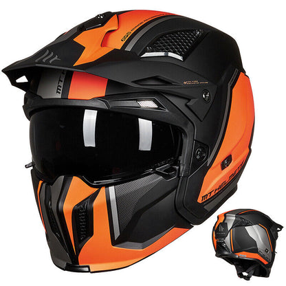 Motorcycle Modular Open Face Full Face Helmet Retro Street Bikes Full Helmet DOT