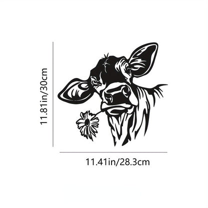 1 Pc，Metal Cow Wall Art Hanging Decorations, Black Cow Wall Decor Home Sign