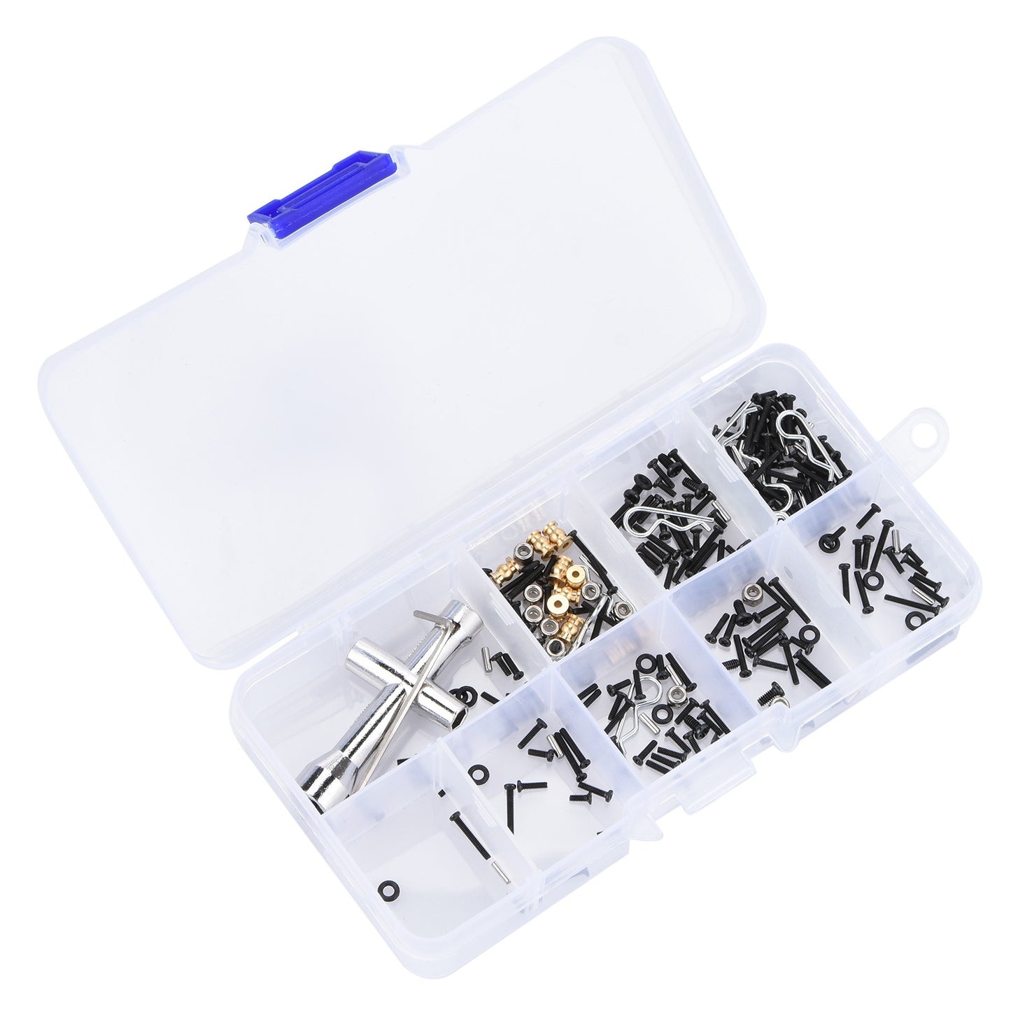 252x 1/24 RC Car Stainless M1.4 Assorted Screw Pin Nut Tool Kit For Axial SCX24