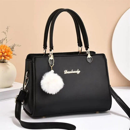 Women Plush Handbag Bag Stylish Purse Tote Bag PU Top Handle Shoulder Bags