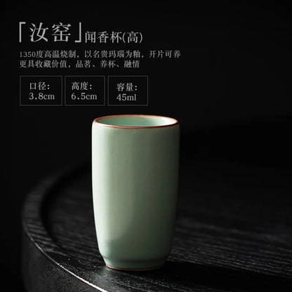 Azure Ru Porcelain Smells Fragrance Cup Handmade Ceramic High Teacup Master