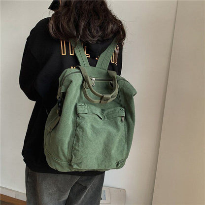Fashion Backpacks Large School Bag Quality Canvas Rucksack Shoulder Travel Bags