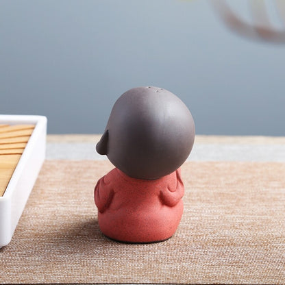 Chinese Novelty Tea Pet Yixing Zisha Purple Clay Statue Lovely Figurine Mini Pet