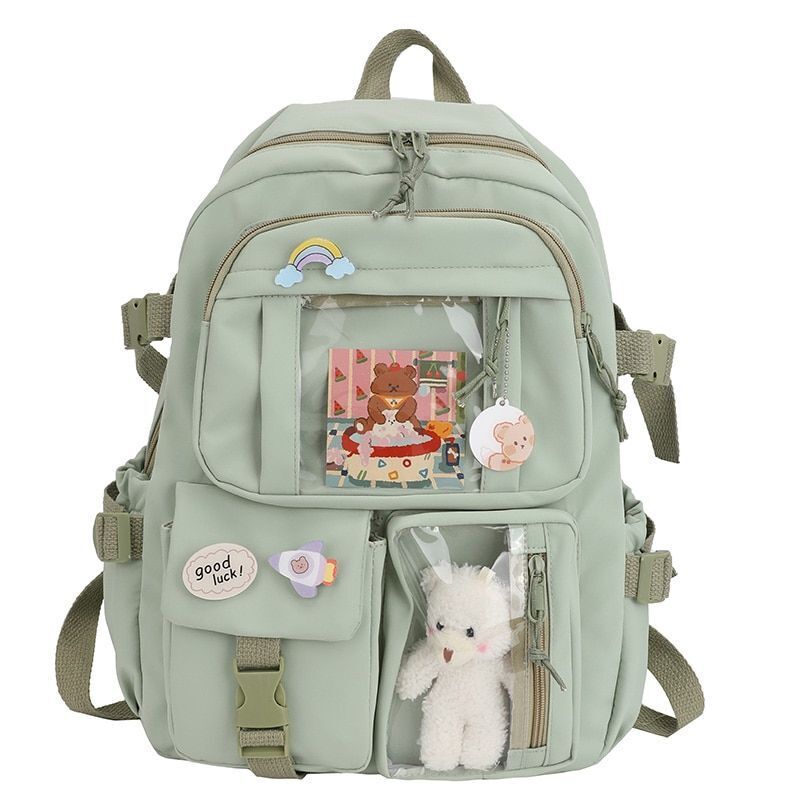 Women Backpacks Waterproof Multi-Pocket Nylon School Student Bag 40*11*30 CM 1PC