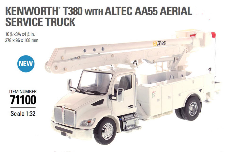 1:32 DM Kenworth Kenworth T380 Service Truck Altec AA55 Aerial Diecast Model