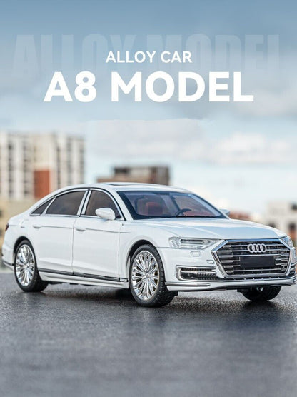 1:24 AUDI A8 Diecast Model Car Toy Vehicle Collection Sounds Lights Gift Kids