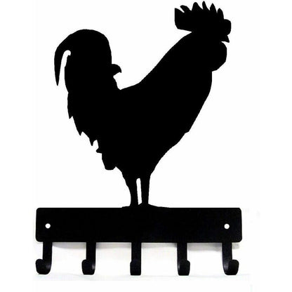 Rooster Farm Key Rack Wall Mounted Hook Up Hanger Artwork Shape Decoration
