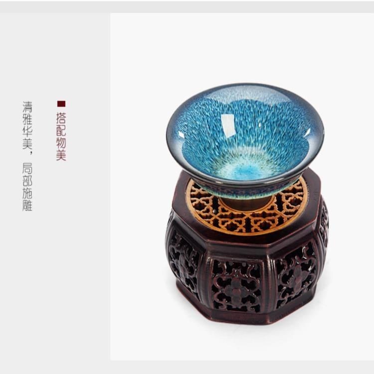 Red Sandalwood Inlaid Boxwood Stand 9x4cm Teapot Vase Base