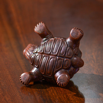 Handmade Artware Turtle China Mascot Yixing Zisha Purple Clay Tea Pet Creative