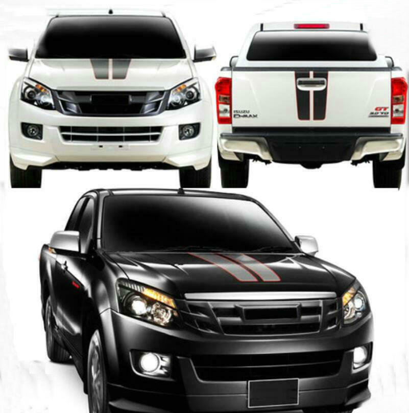 Car Hood Rear Racing Stripe Sticker Kit For Isuzu All Models Decals Custom