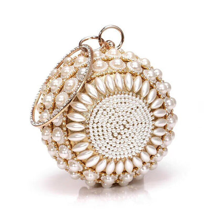 Ball Diamond Women Party Clutches Evening Wedding Bag Bridal Shoulder Handbag