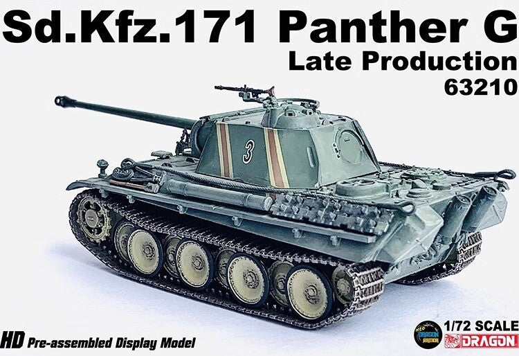 Dragon 1/72 German Panther G Panther Die-cast Tank 63210 Finished Model