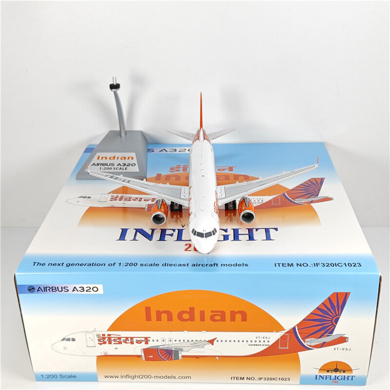 1:200 Inflight Indian AIRBUS A320 Passenger Airplane Diecast Aircraft Model