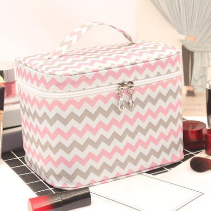 Square Cosmetics Storage Bags Travel Pouch Toiletries Organizer S/M/L Polyester