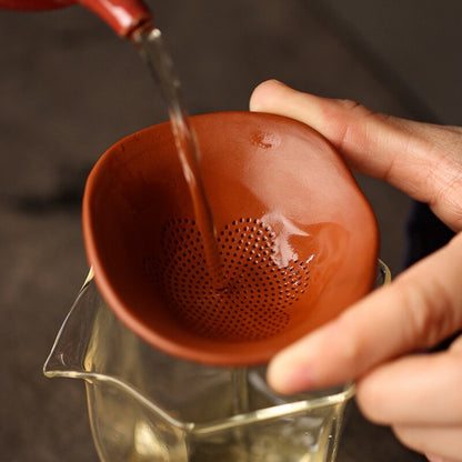 crab statue tea strainer yixing zisha purple clay artware tea pet filter net new