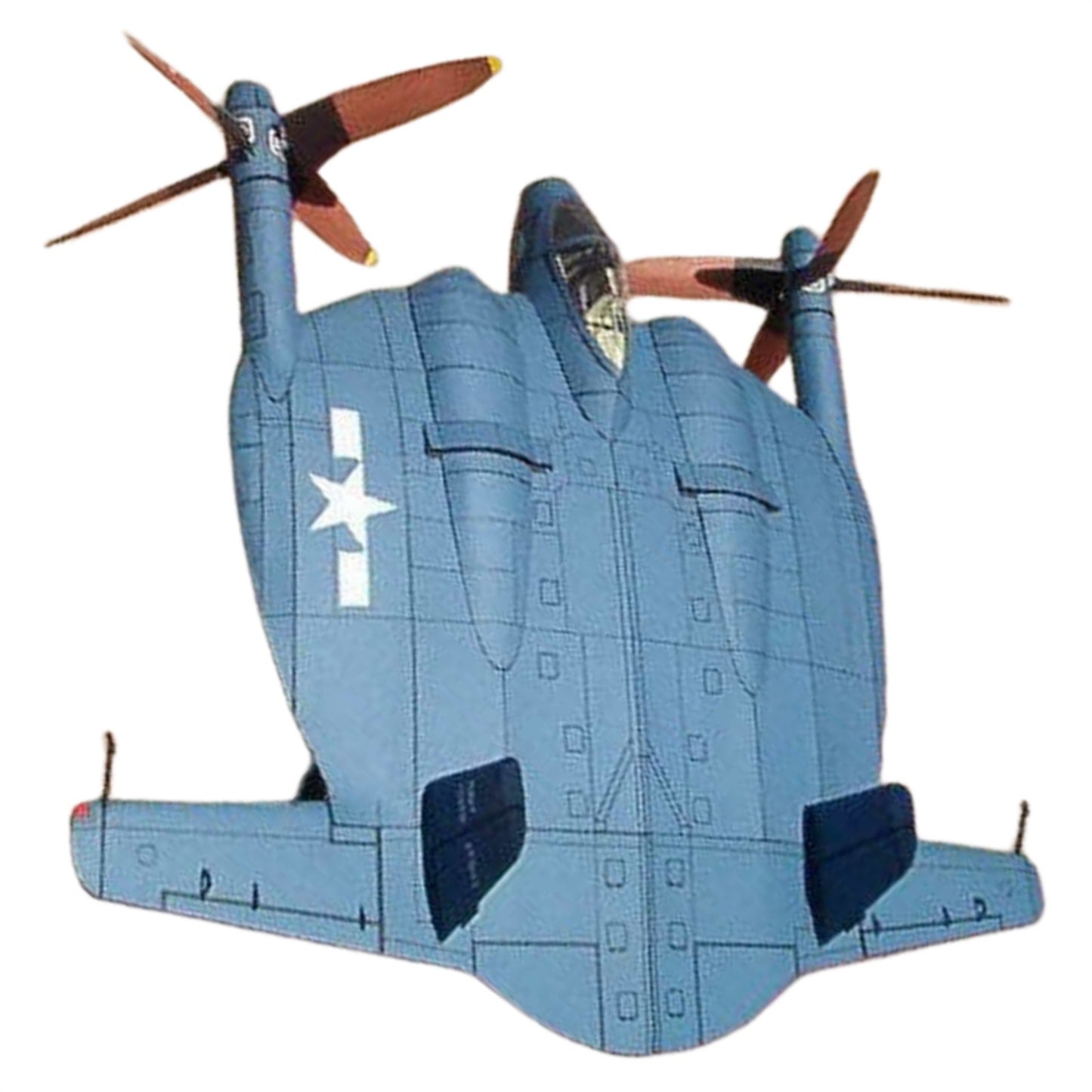 1:32 US XF5U-1 Flying Pancake Fighter Plane 3D Paper Model Puzzle Set Collection