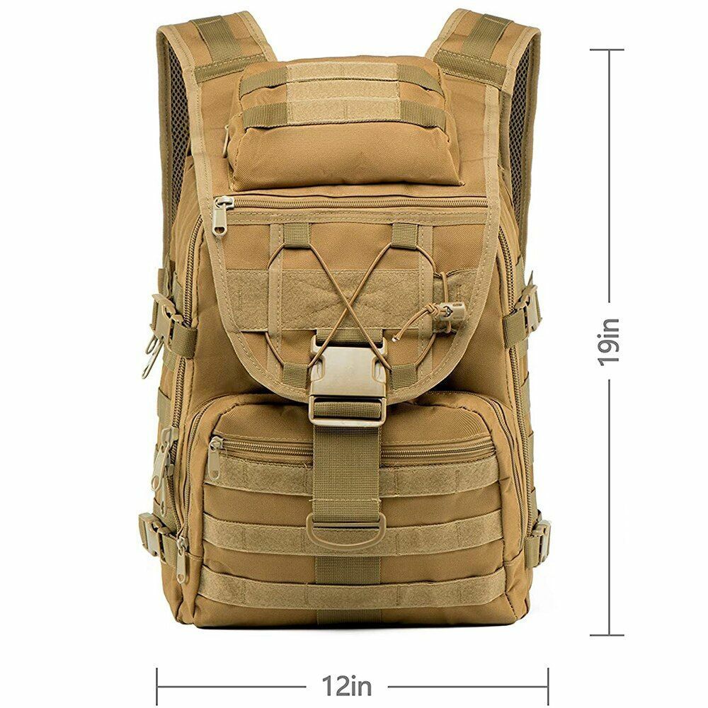 Tactical Backpack Molle Bag 35L Laptop Rucksack Survival Travelling Camping Gear