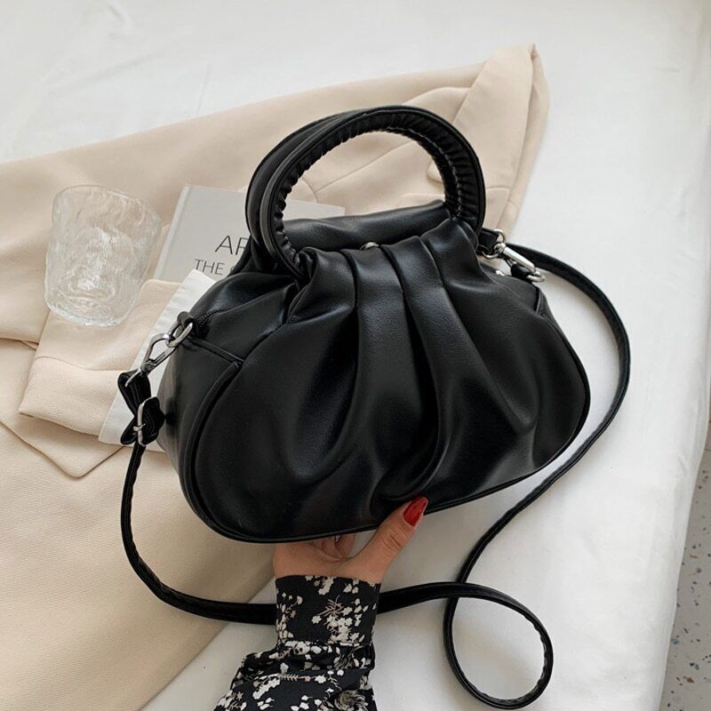 Women Pleated Small Bags Female Tote Bag Ladies High Capacity Handbag